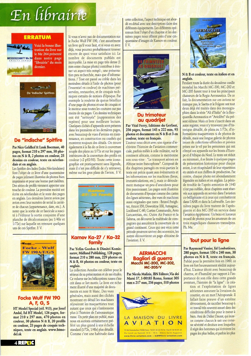 Replic 183 - Fiat BR-20 M, SA-330 Puma, He-162